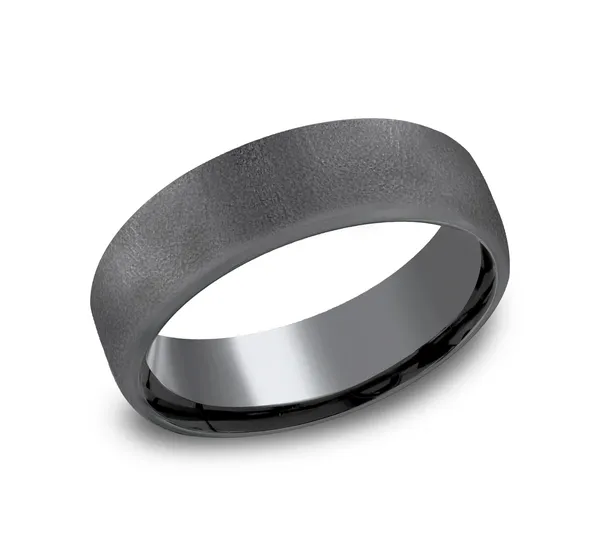 Wire Brushed Comfort Fit Wedding Ring 6.5mm