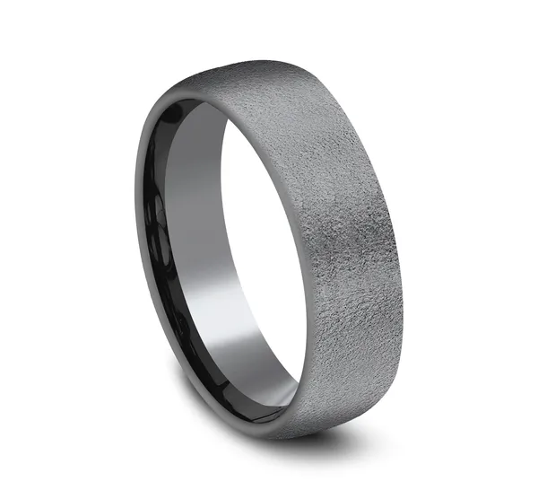 Wire Brushed Comfort Fit Wedding Ring 6.5mm