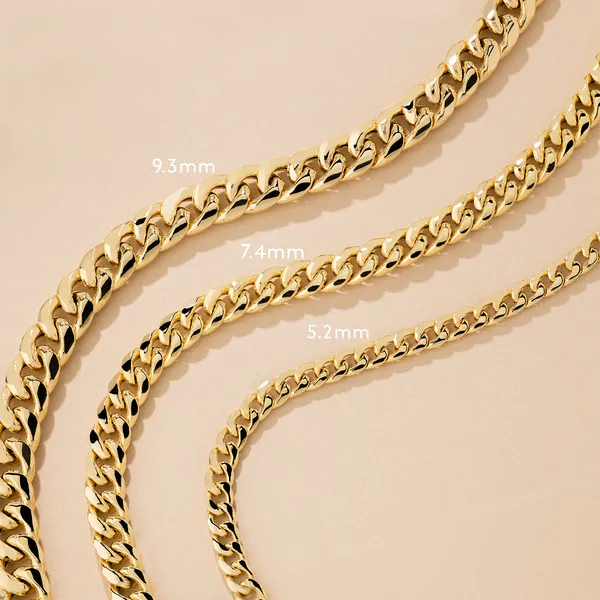 Semi-Solid Miami Cuban Link 8.5 in. Chain Bracelet