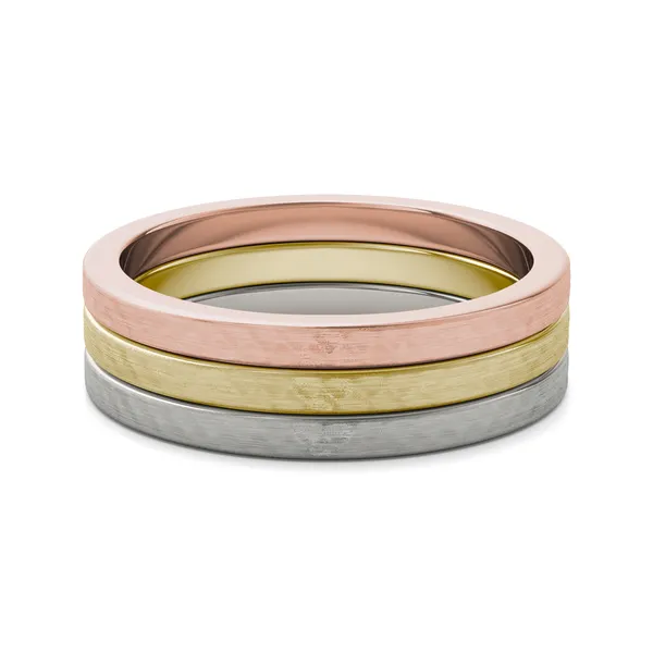 Trilogy Hammered Finish Ring