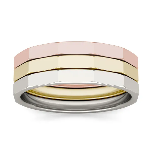 Trilogy Faceted Ring