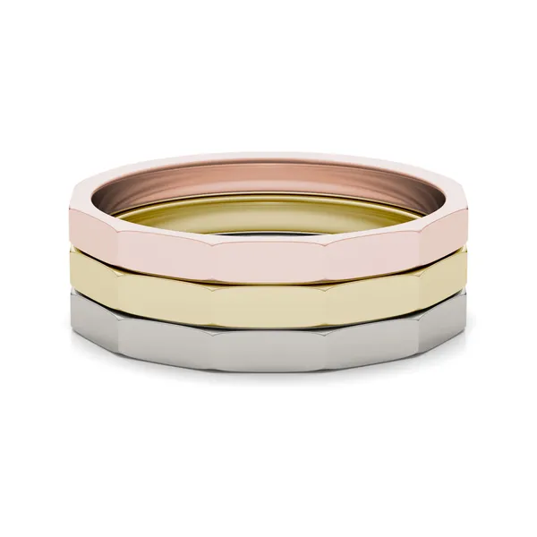 Trilogy Faceted Ring