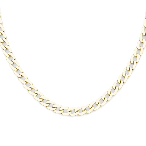 Semi-Solid Cuban Link 18 in. Chain Necklace