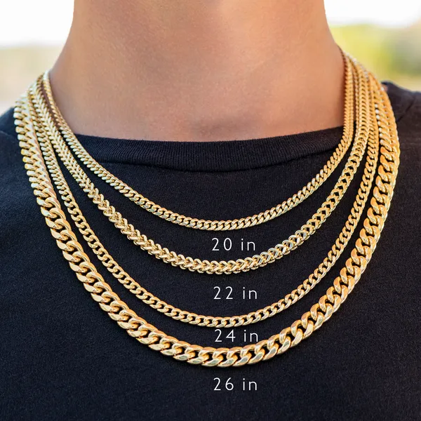 Semi-Solid Miami Cuban Link 24 in. Chain Necklace