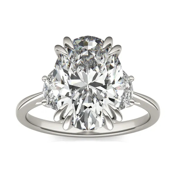 Oval Solstice Three-Stone Engagement Ring