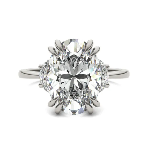 Oval Solstice Three-Stone Engagement Ring