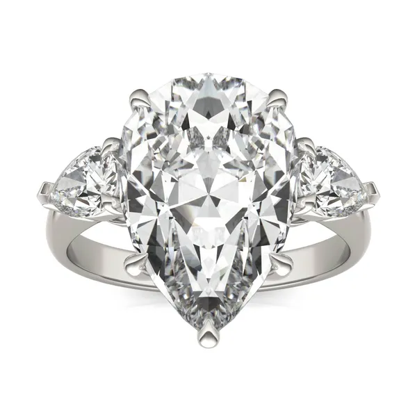 Pear Solstice Three-Stone Exotic Engagement Ring