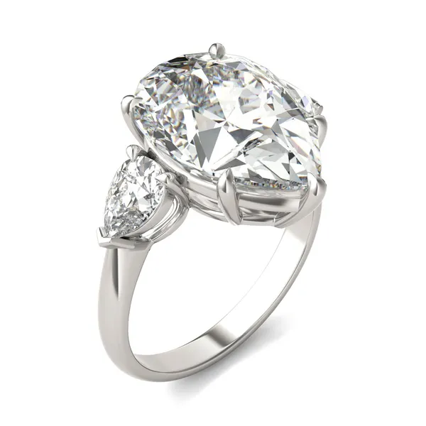 Pear Solstice Three-Stone Exotic Engagement Ring