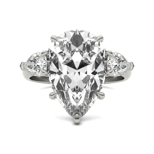 Pear Solstice Three-Stone Exotic Engagement Ring