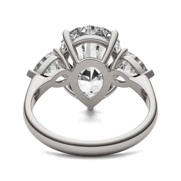 Pear Solstice Three-Stone Exotic Engagement Ring