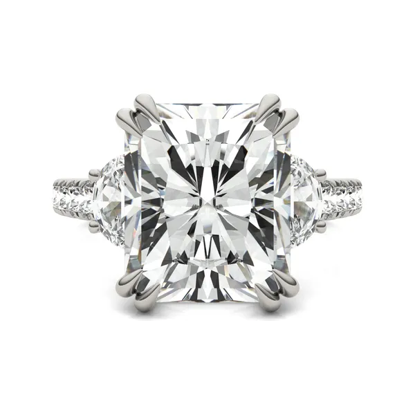 Radiant Solstice Accented Three-Stone Exotic Engagement Ring