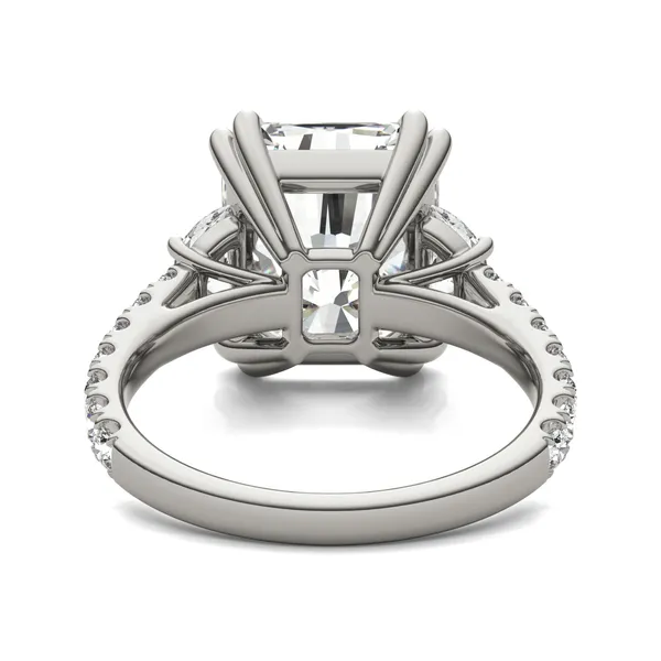 Radiant Solstice Accented Three-Stone Exotic Engagement Ring