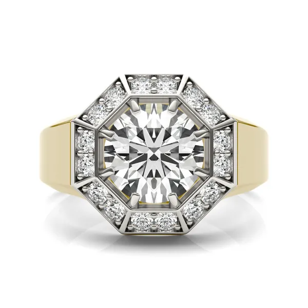 Round Brilliant Zeus Halo Ring