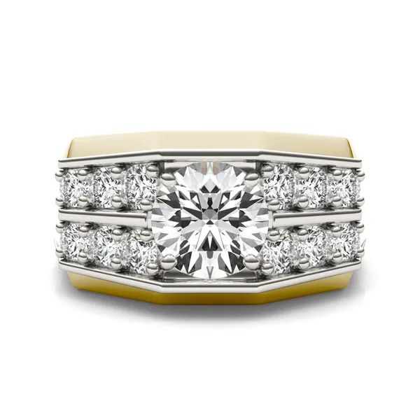 Round Brilliant Apollo Accented Ring