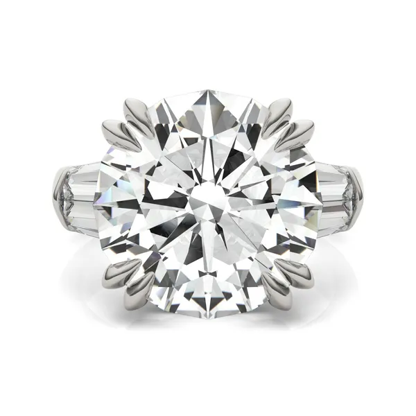 Round Hearts & Arrows Bold Isolde Exotic Engagement Ring