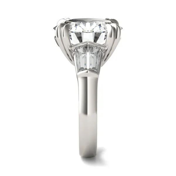 Round Hearts & Arrows Bold Isolde Exotic Engagement Ring