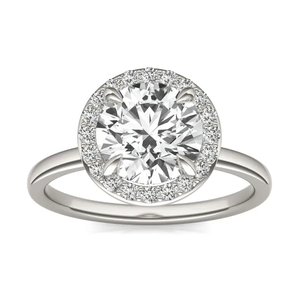 Round Custom Halo Classic Engagement Ring Setting