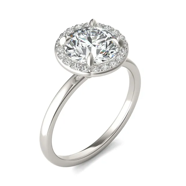 Round Custom Halo Classic Engagement Ring Setting