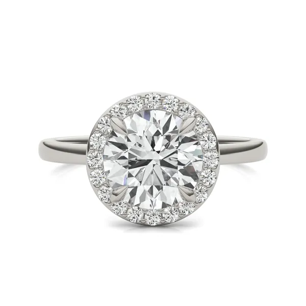 Round Custom Halo Classic Engagement Ring Setting
