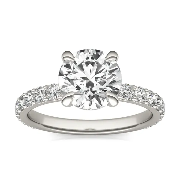 Round Custom Martini Bold 3/4 Eternity Engagement Ring Setting
